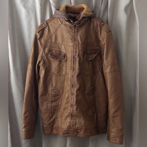 D&G Leather Jacket with Teddy Lining – 2000s moto style – Size M/L